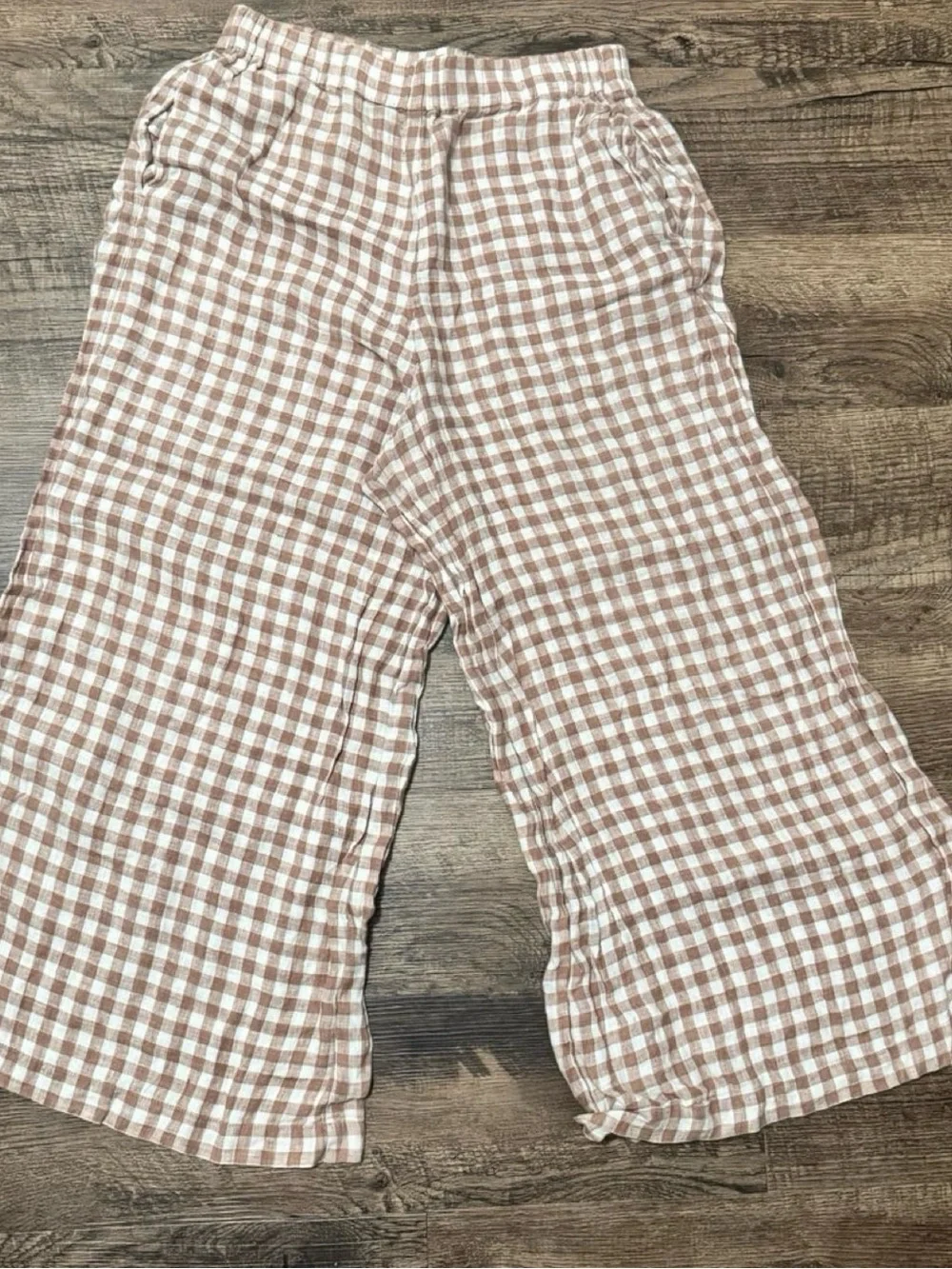 Not Perfect Linen Wide-Leg Cropped Pants - Picture 2 of 4